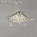 GobekUsa Crystal Ceiling Lamp: Modern Minimalist Indoor LED Lighting for Living Room, Dining & Bedroom