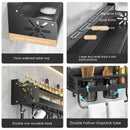 GobekUsa Double-Layer Kitchen Organizer Wall Spice Storage Rack