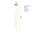 GobekUsa Art Deco LED Glass Pingpong Pendant Light in Gold Chrome Black.
