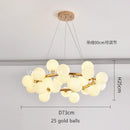GobekUsa Glass Ball LED Chandelier Pendant Lamp, Modern Round Design for Home Decor Lighting