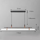 GobekUsa Eden Modern Black Gold Leather Tube LED Pendant Chandelier