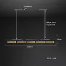 GobekUsa Brushed Gold Stainless Steel Long Pendant Lamp for Dining Room & Bar Decor