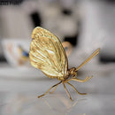 GobekUsa Golden Butterfly Ant Miniature Figurine Desk Ornament Artwork Decor