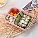 GobekUsa Kids' Wheat Straw Bento Box Set with Lunch Bag