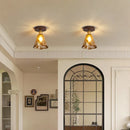 GobekUsa Copper Wood LED Ceiling Lamp Modern Indoor Lighting Fixtures
