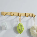 GobekUsa Brushed Gold Aluminum Robe Hooks Set of 4 - Bathroom & Kitchen Hangers