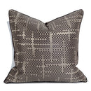 GobekUsa Brown Geometric Random Braided Square Pillow Cover - Wabi Sabi Style Collection