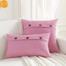 GobekUsa Linen Button Sofa Cushion Cover Set for Living Room and Bed