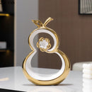 GobekUsa Golden Gourd Ceramic Sculpture Desk Decoration Modern Room Aesthetic Decor