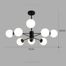 GobekUsa Glass Ball Pendant Lights Modern Nordic Chandelier LED Living Room Decor