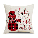 GobekUsa Christmas Elk Letter Pillowcase 45x45cm for Living Room