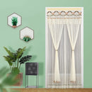 GobekUsa Lace Embroider Anti-Mosquito Net Door Curtains - Pleated Design for Light and Air Flow