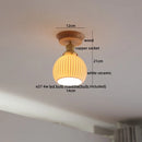 GobekUsa Glass Wood LED Ceiling Lamp for Home Lighting and Decoration