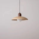 GobekUsa Japanese Wooden Stone Chandelier Pendant Light, Wabi-Sabi Style Yellow Cavity-Stone Lamp