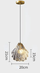 GobekUsa LED Shell Pendant Light: Modern Nordic Luxury for Bedroom, Living, Dining Room