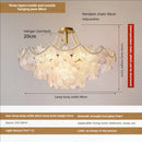 GobekUsa Leafless Crystal Chandelier: Modern French Living Room & Bedroom Lighting