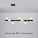 GobekUsa 9-Light Black LED Pendant Chandelier for Modern Living Spaces