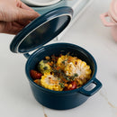 GobekUsa Ceramic Mini Soup and Dessert Bowl with Cover - Multipurpose Cookware for Baby Food, Steaming, and Stewing