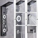 GobekUsa LED Rainfall Shower Panel System with Temperature Screen & Massage SPA