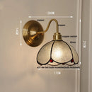GobekUsa Glass Brass Wall Sconce LED Light Fixture for Dining Living Room