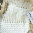 GobekUsa Knitted Nordic White Casual Blanket - Soft & Comfortable Sofa Throw Bed End Cover for Home Decor & Travel