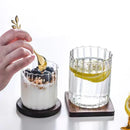 GobekUsa Glass Ripple Cup - Heat Resistant Nordic Design for Water, Juice, Milk, Whiskey