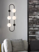 GobekUsa Luxe Glass Ball LED Wall Sconce for Modern Bedroom and Living Room