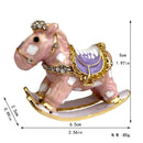 GobekUsa Crystal Animal Figurines Trinket Box Hand Painted Ring Holder Dresser Decor Wedding Gift