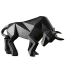 GobekUsa Geometric Bison Sculpture Resin Home Office Modern Decor Tabletop Figurine