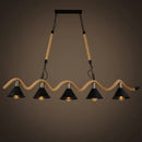 GobekUsa Industrial Hemp Rope Pendant Light Chandelier LED for Home Restaurant Kitchen