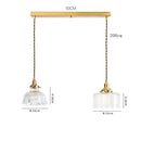 GobekUsa Clear Glass LED Pendant Light: Modern Copper Hanging Lamp for Home Indoor Decor