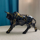 GobekUsa Bull Statue Feng Shui Luxury Resin Sculpture Home Decor Miniature Art Objects