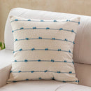 GobekUsa Cotton Stripe Jacquard Cushion Cover Set: Blue Yellow Grey Pink Beige Black
