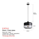 GobekUsa Black Glass Pendant Lights: Modern Nordic Chandelier for Dining Room, Kitchen, Bedroom, and Restaurant