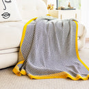 GobekUsa Knitted Diagonal Stripe Sofa Blanket for Warm Autumn Winter Home Decor