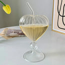 GobekUsa Heart Love Glass Mug Set - Couple Cups, Bird & Cocktail Glass Tea Coffee Cup