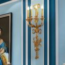 GobekUsa Baroque Antique Brass Leaf Gold Wall Sconce - 5 Candle Lights