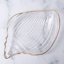 GobekUsa Electroplated Crystal Glass Dish Plate Saucer with Sea Features