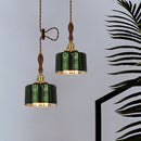 GobekUsa Green Wave Glass Pendant Lamp: Modern Minimalism for Living Room, Bedroom, Cafe