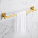 GobekUsa Brushed Gold Bathroom Set: Shelf, Towel Rack, Holder, Toilet Brush - Bath Hardware