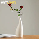 GobekUsa Japanese Style Ceramic Vases for Modern Home Decor and Artificial Flowers