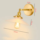 GobekUsa Clear Glass LED Mirror Light Pull Chain Copper E14 Wall Lamp