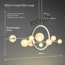 GobekUsa Glass Bubble Chandelier: Modern Nordic LED Pendant Lighting for Dining Room & Kitchen