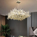 GobekUsa Crystal Pendant Chandelier for Modern Living, Dining, Bedroom Lighting