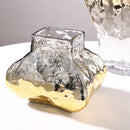 GobekUsa Golden Geometric Glass Vase Hydroponics Terrarium Home Decoration Accessories