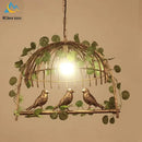 GobekUsa Birdcage LED Chandelier: Modern Resin Pendant Lights for Bedroom, Living Room, and Restaurant