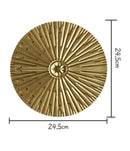 GobekUsa Geometric Golden Metal Wall Hanging Round Ornaments - Room Decoration Accessories