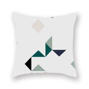 GobekUsa Geometric Leaf Flower Pillowcase Teal Blue Sofa Car Home Decor Throw Cover