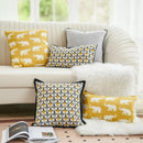 GobekUsa Geometric Elephant Chenille Cushion Cover, Soft Fringed Pillow Case, Home Decoration