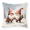 GobekUsa Cartoon Animal Christmas Pillowcase: Decorative Sofa Cushion Cover for Living Room